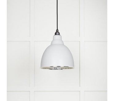 From The Anvil 49504F Brindley Light Pendant - Flock & Smooth Nickel