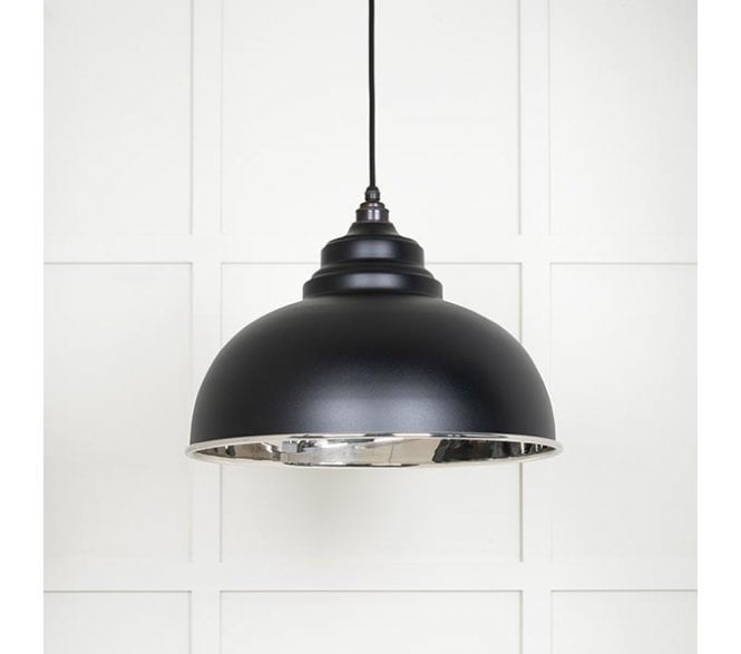 From The Anvil 49505EB Harborne Light Pendant - Elan Black & Smooth Nickel