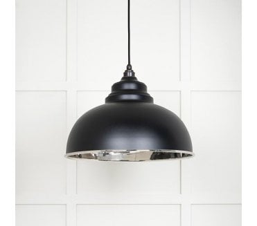 From The Anvil 49505EB Harborne Light Pendant - Elan Black & Smooth Nickel