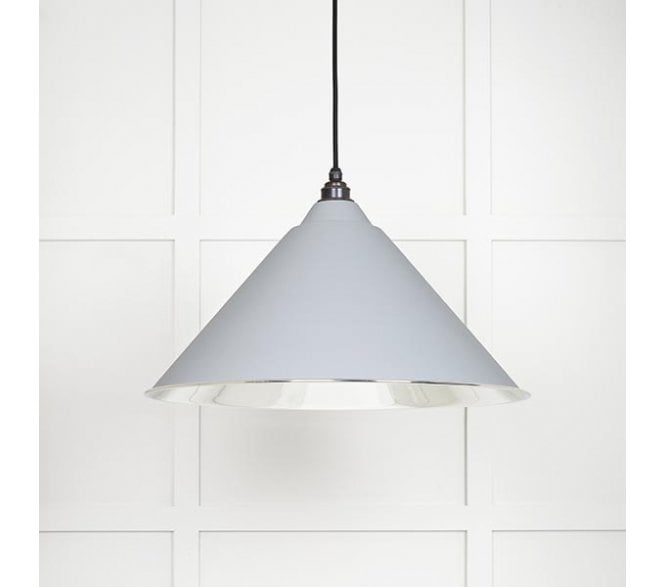 From The Anvil 49506BI Hockley Light Pendant - Birch & Smooth Nickel