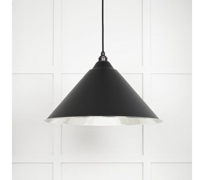 From The Anvil 49506EB Hockley Light Pendant - Elan Black & Smooth Nickel