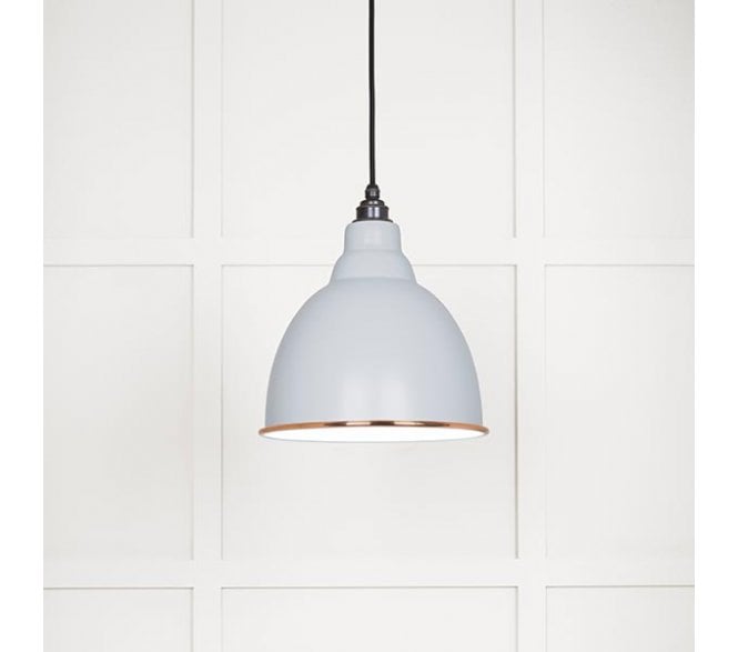 From The Anvil 49507BI Brindley Light Pendant - Birch & White Gloss
