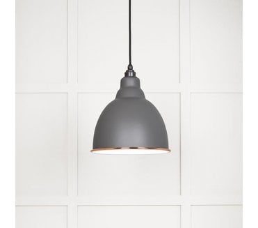 From The Anvil 49507BL Brindley Light Pendant - Bluff & White Gloss