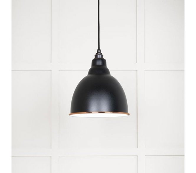 From The Anvil 49507EB Brindley Light Pendant - Elan Black & White Gloss