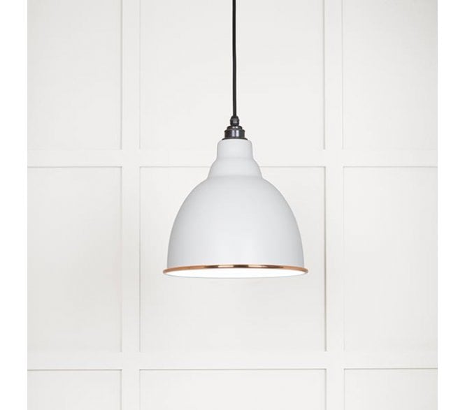 From The Anvil 49507F Brindley Light Pendant - Flock & White Gloss