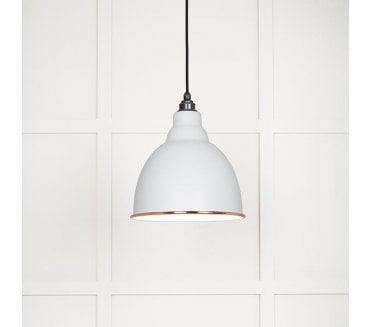 From The Anvil 49507F Brindley Light Pendant - Flock & White Gloss