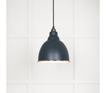 From The Anvil 49507SO Brindley Light Pendant - Soot & White Gloss