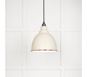 From The Anvil 49507TE Brindley Light Pendant - Teasel & White Gloss