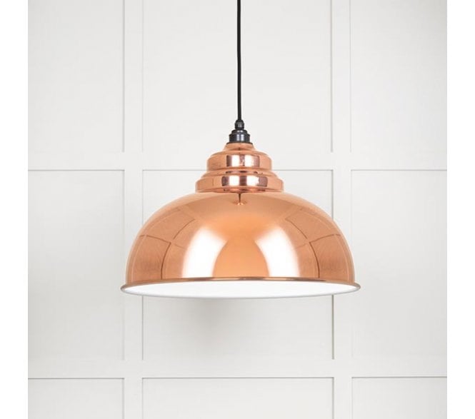 From The Anvil 49508 Harborne Light Pendant - Copper & White Gloss