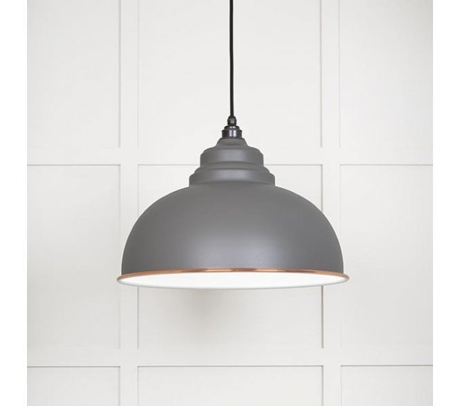 From The Anvil 49508BL Harborne Light Pendant - Bluff & White Gloss