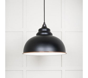From The Anvil 49508EB Harborne Light Pendant - Elan Black & White Gloss
