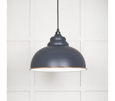 From The Anvil 49508SL Harborne Light Pendant - Slate & White Gloss