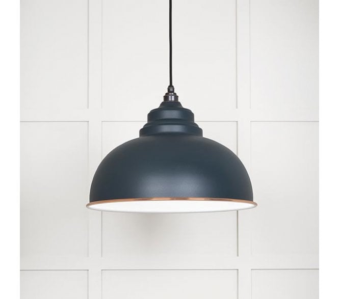 From The Anvil 49508SO Harborne Light Pendant - Soot & White Gloss