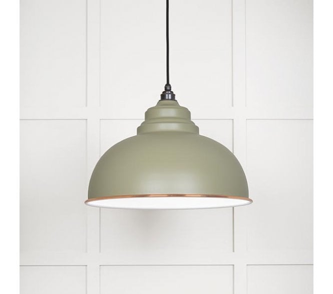 From The Anvil 49508TU Harborne Light Pendant - Tump & White Gloss