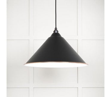 From The Anvil 49510EB Hockley Light Pendant - Elan Black & White Gloss