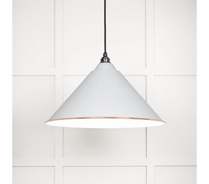 From The Anvil 49510F Hockley Light Pendant - Flock & White Gloss
