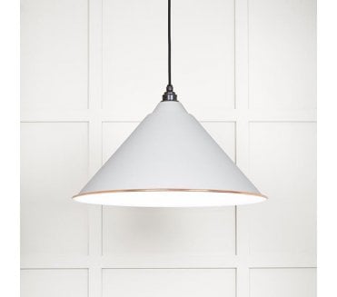From The Anvil 49510F Hockley Light Pendant - Flock & White Gloss