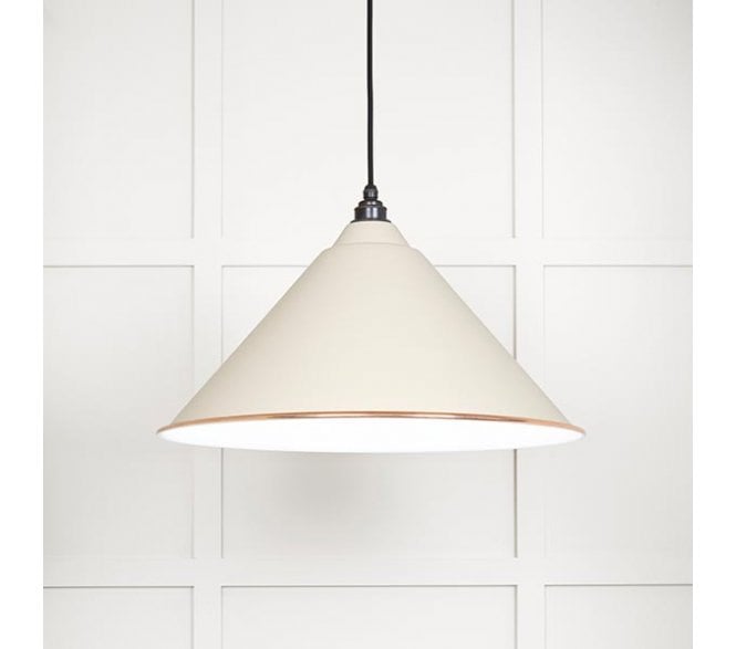 From The Anvil 49510TE Hockley Light Pendant - Teasel & White Gloss
