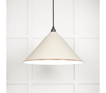 From The Anvil 49510TE Hockley Light Pendant - Teasel & White Gloss