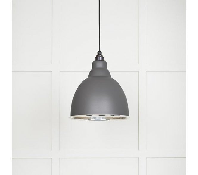 From The Anvil 49511BL Brindley Light Pendant - Bluff & Hammered Nickel
