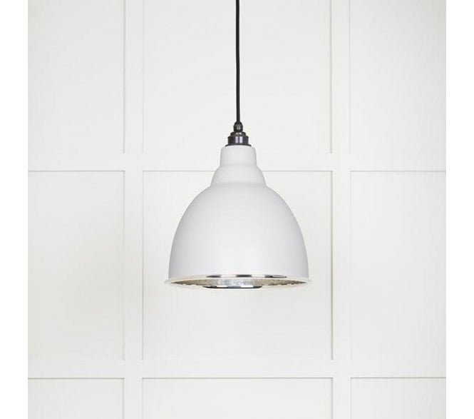 From The Anvil 49511F Brindley Light Pendant - Flock & Hammered Nickel