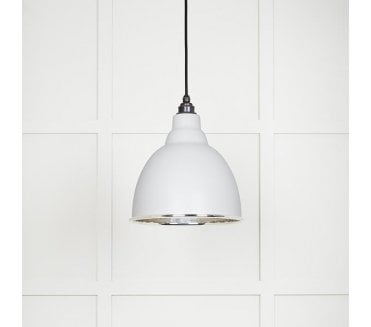 From The Anvil 49511F Brindley Light Pendant - Flock & Hammered Nickel