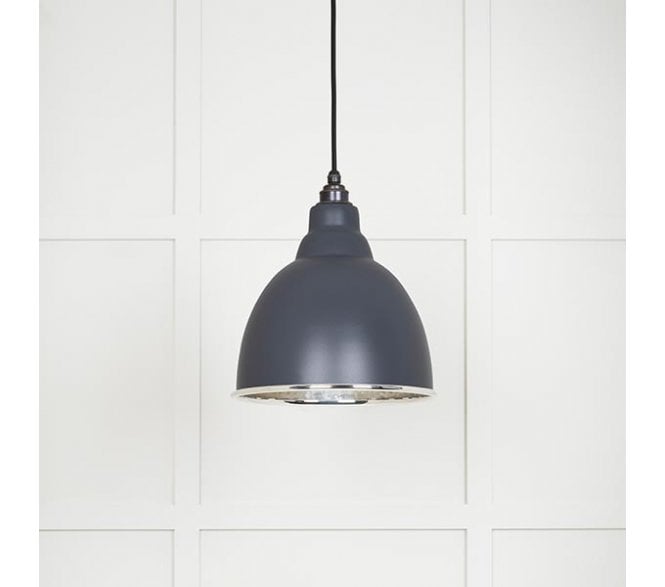 From The Anvil 49511SL Brindley Light Pendant - Slate & Hammered Nickel