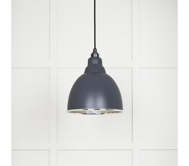From The Anvil 49511SL Brindley Light Pendant - Slate & Hammered Nickel