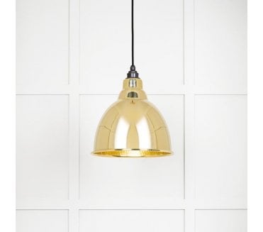 From The Anvil 49517 Brindley Light Pendant - Hammered Brass