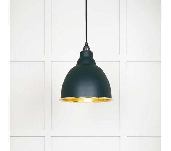 From The Anvil 49517DI Brindley Light Pendant - Dingle & Hammered Brass