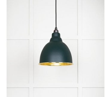 From The Anvil 49517DI Brindley Light Pendant - Dingle & Hammered Brass