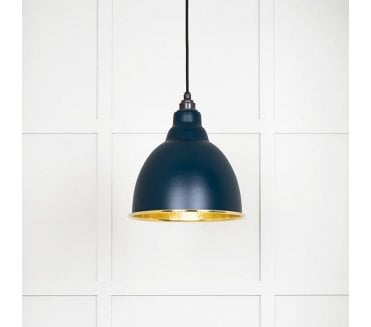 From The Anvil 49517DU Brindley Light Pendant - Dusk & Hammered Brass