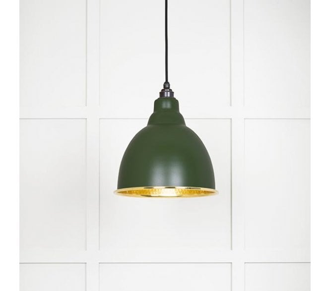 From The Anvil 49517H Brindley Light Pendant - Heath & Hammered Brass