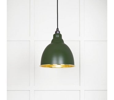 From The Anvil 49517H Brindley Light Pendant - Heath & Hammered Brass