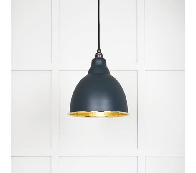 From The Anvil 49517SO Brindley Light Pendant - Soot & Hammered Brass