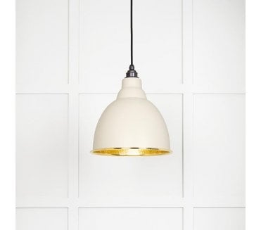 From The Anvil 49517TE Brindley Light Pendant - Teasel & Hammered Brass