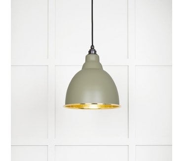 From The Anvil 49517TU Brindley Light Pendant - Tump & Hammered Brass