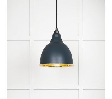 From The Anvil 49518SO Brindley Light Pendant - Soot & Smooth Brass