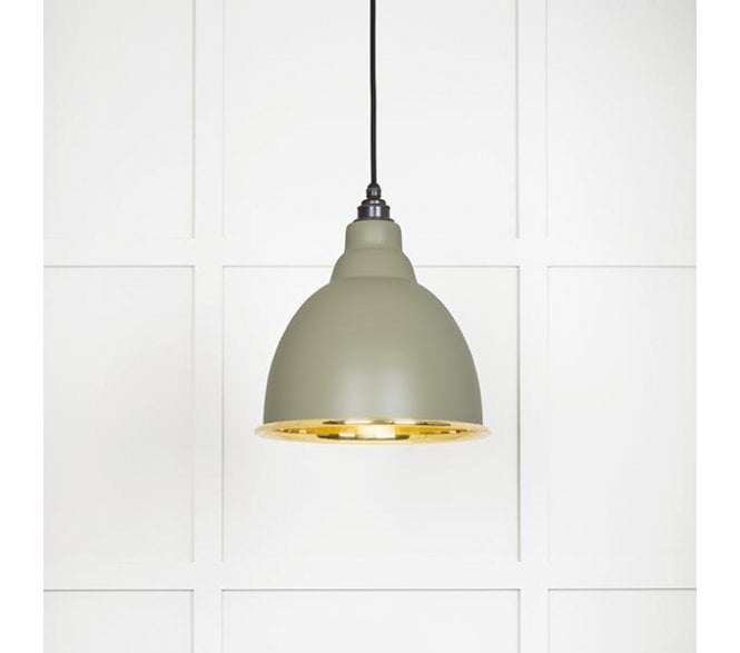 From The Anvil 49518TU Brindley Light Pendant - Tump & Smooth Brass
