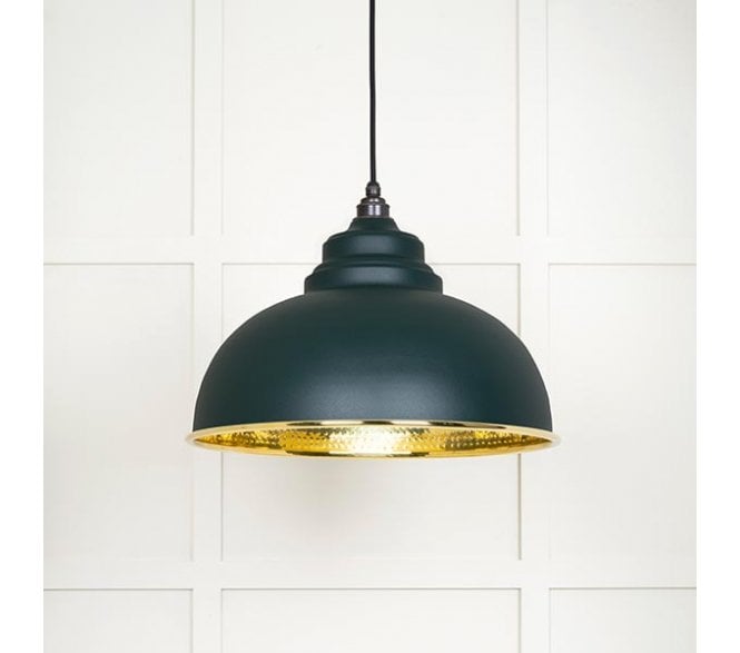 From The Anvil 49521DI Harborne Light Pendant - Dingle & Hammered Brass