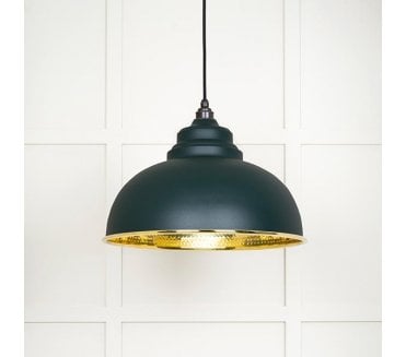 From The Anvil 49521DI Harborne Light Pendant - Dingle & Hammered Brass
