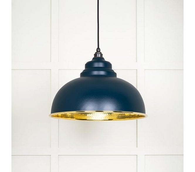 From The Anvil 49521DU Harborne Light Pendant - Dusk & Hammered Brass