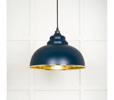 From The Anvil 49521DU Harborne Light Pendant - Dusk & Hammered Brass