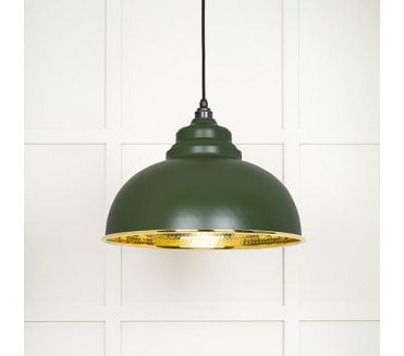 From The Anvil 49521H Harborne Light Pendant - Heath & Hammered Brass