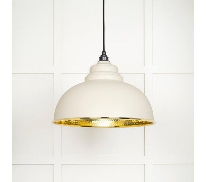From The Anvil 49521TE Harborne Light Pendant - Teasel & Hammered Brass