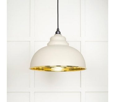 From The Anvil 49521TE Harborne Light Pendant - Teasel & Hammered Brass