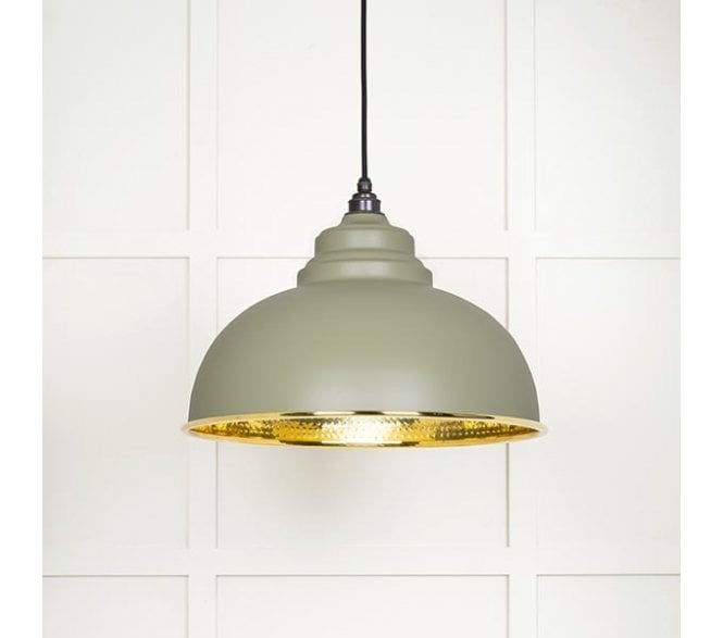From The Anvil 49521TU Harborne Light Pendant - Tump & Hammered Brass