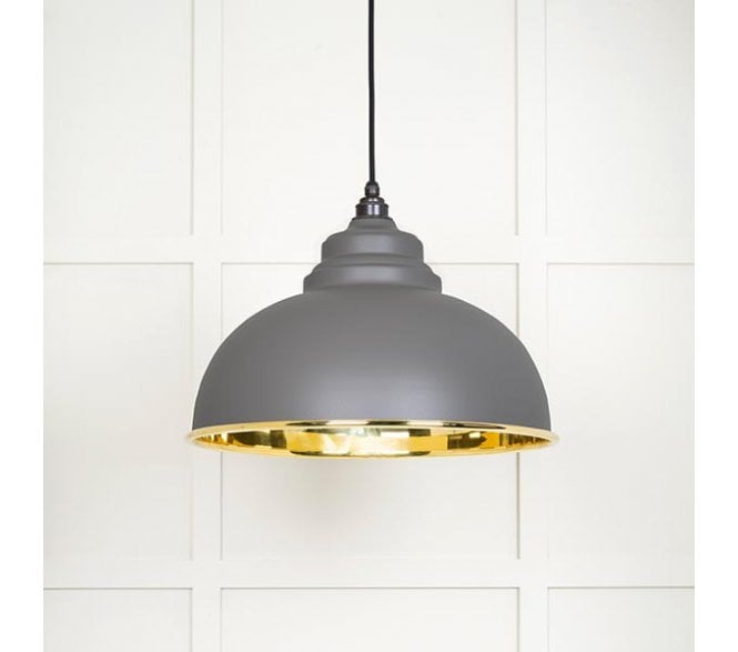 From The Anvil 49522BI Harborne Light Pendant - Bluff & Smooth Brass