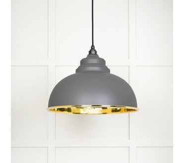 From The Anvil 49522BI Harborne Light Pendant - Bluff & Smooth Brass
