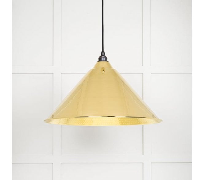 From The Anvil 49523 Hockley Light Pendant - Hammered Brass
